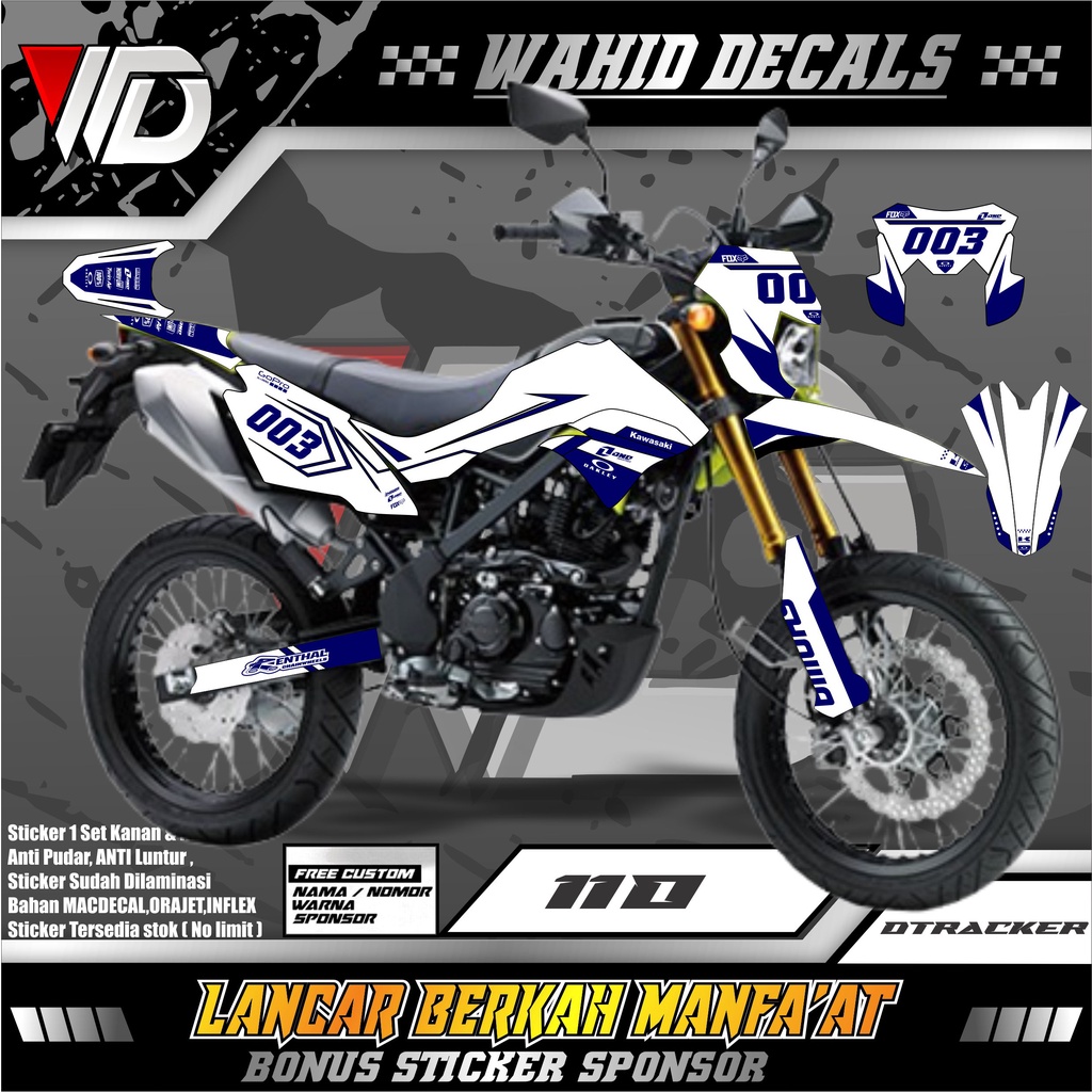110 DECAL STIKER MOTOR D TRACKER FULL BODY SIMPLE KEREN