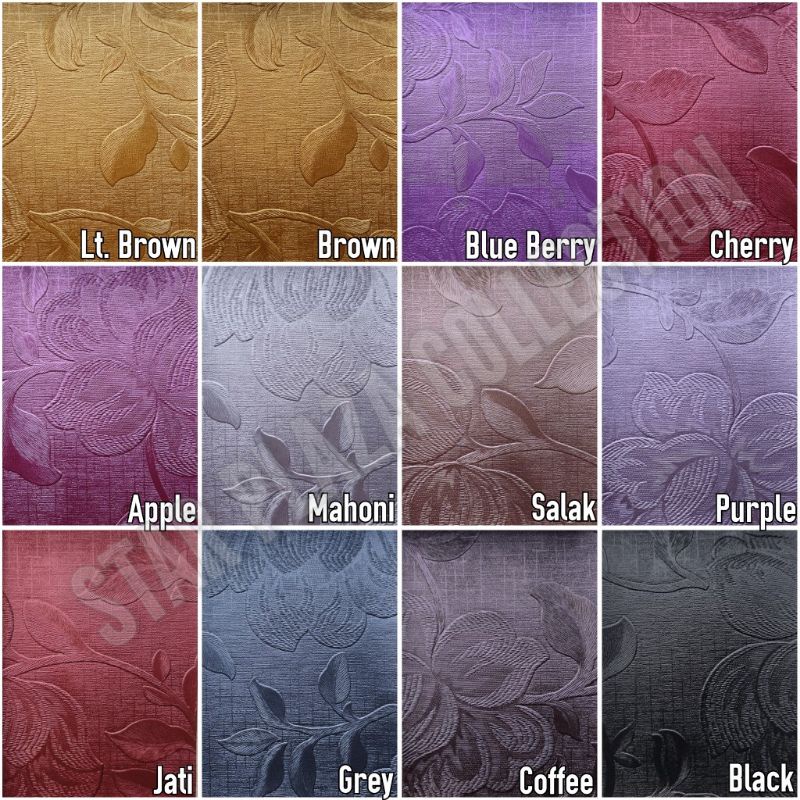 NEW - BAHAN KAIN OSKAR KULIT OSCAR SINTETIS MENGKILAP MOTIF BUNGA KEMBANG - RODEUS GLORIA (SOFA,