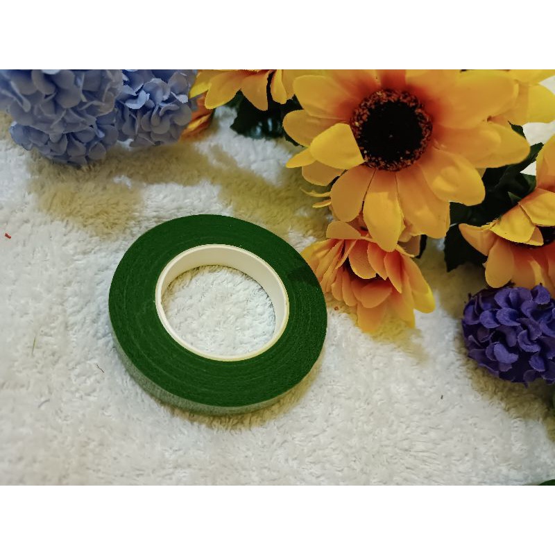 Promo floral tape isi 12 roll/Solasi Floral tape hijau , floraltape 30 yard.