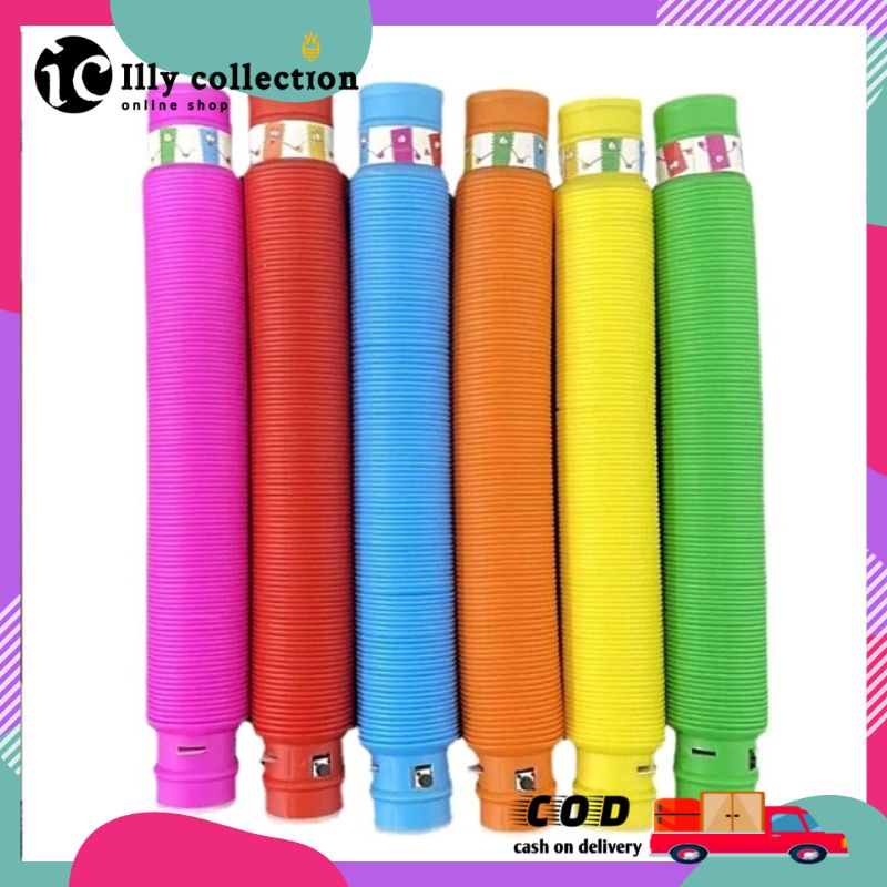 Pop Light LED Tube Mainan Anak Tarik Ulur Menyala