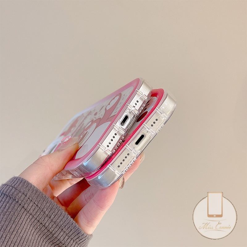 Realme 8I 8I 9 9Pro+C33 C25 C30 C25Y C12 C15 8 8Pro C35 C21Y C31 C3 C11 C25s C21 C2 C1 C17 5 6i 9i 5s 5 7i Lovely Strawberry Bear Manyo Cute 3D Bow-knot Little Monster Lens Lembut Case Tempat Kotak Makan