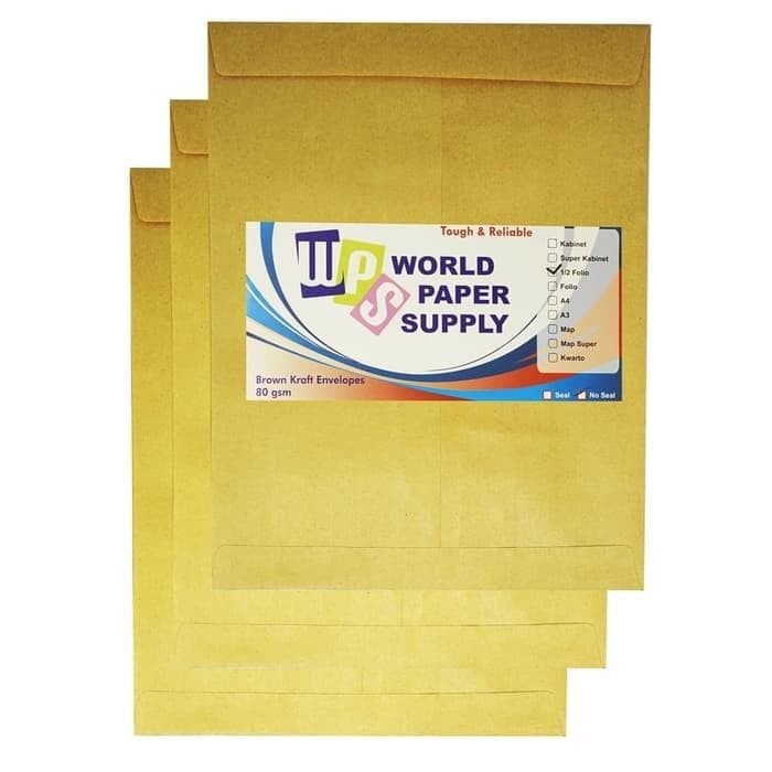 

Amplop Coklat WPS 1/2 Folio Non Seal