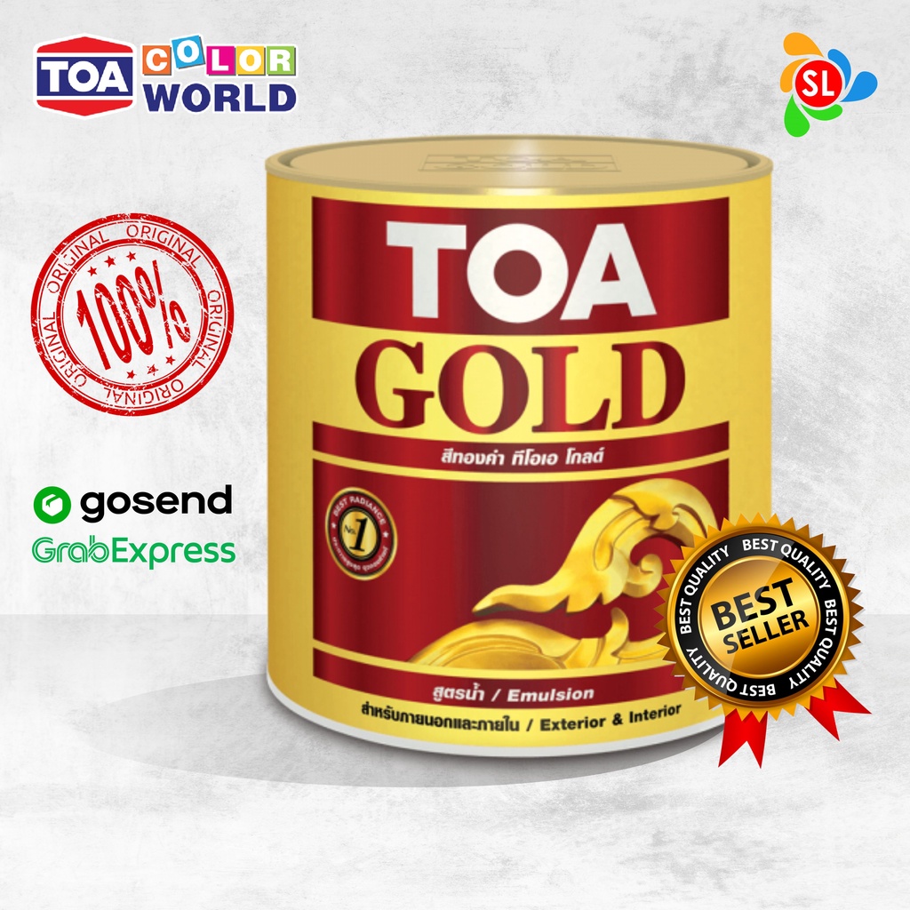 Cat Warna Emas Toa Gold 0,236 Liter