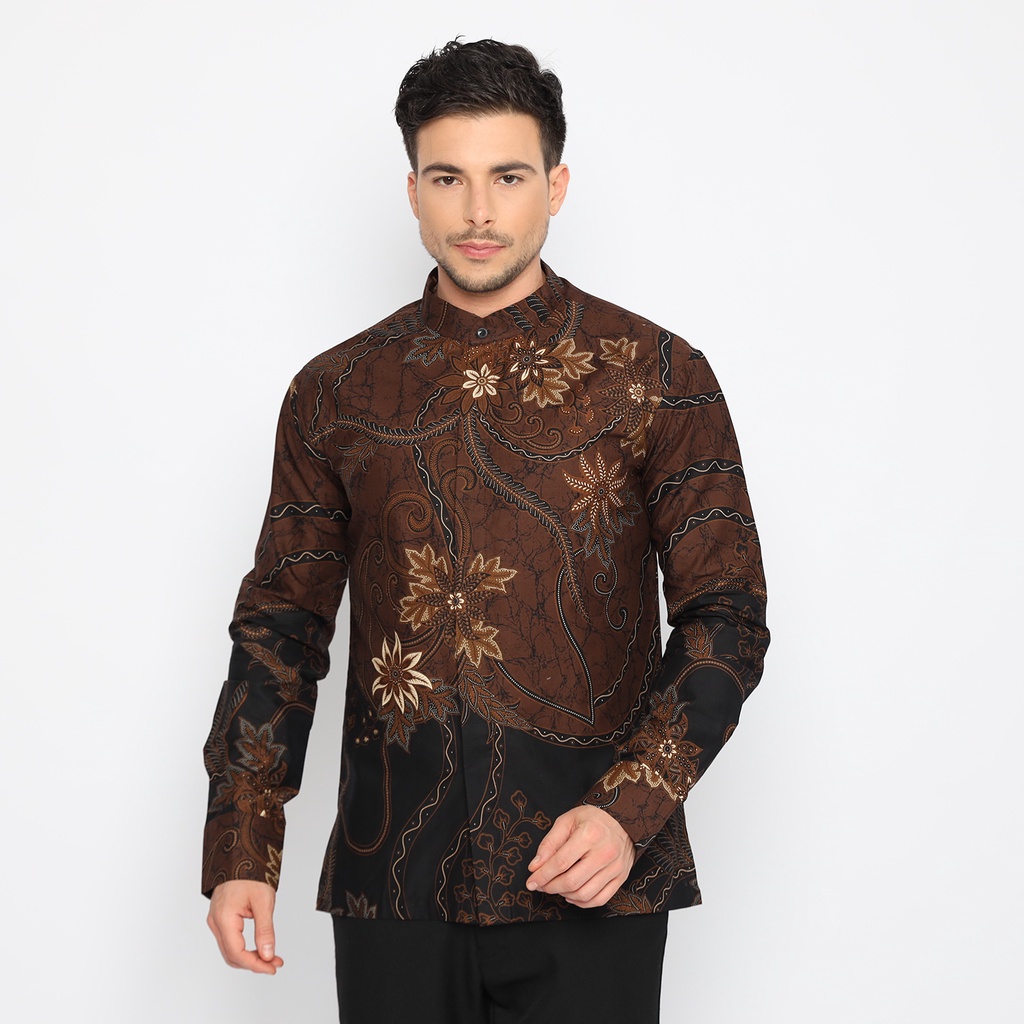 Batik Qlob Lincoln The Sir Kerah Kokoh Long Sleeve Free Card Holder