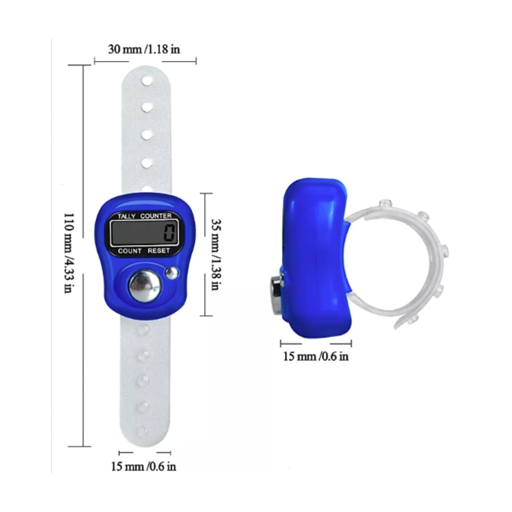 Alat Hitung Jari Tasbih Digital Mini Elektrik Premium Finger Counter