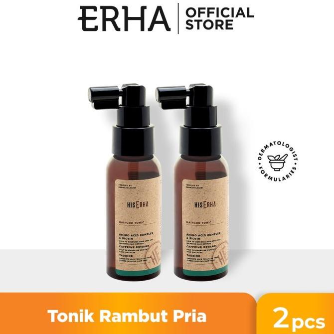 Twinpack His Erha Hairgro - Tonic Penumbuh Rambut - Hair Tonic Pria