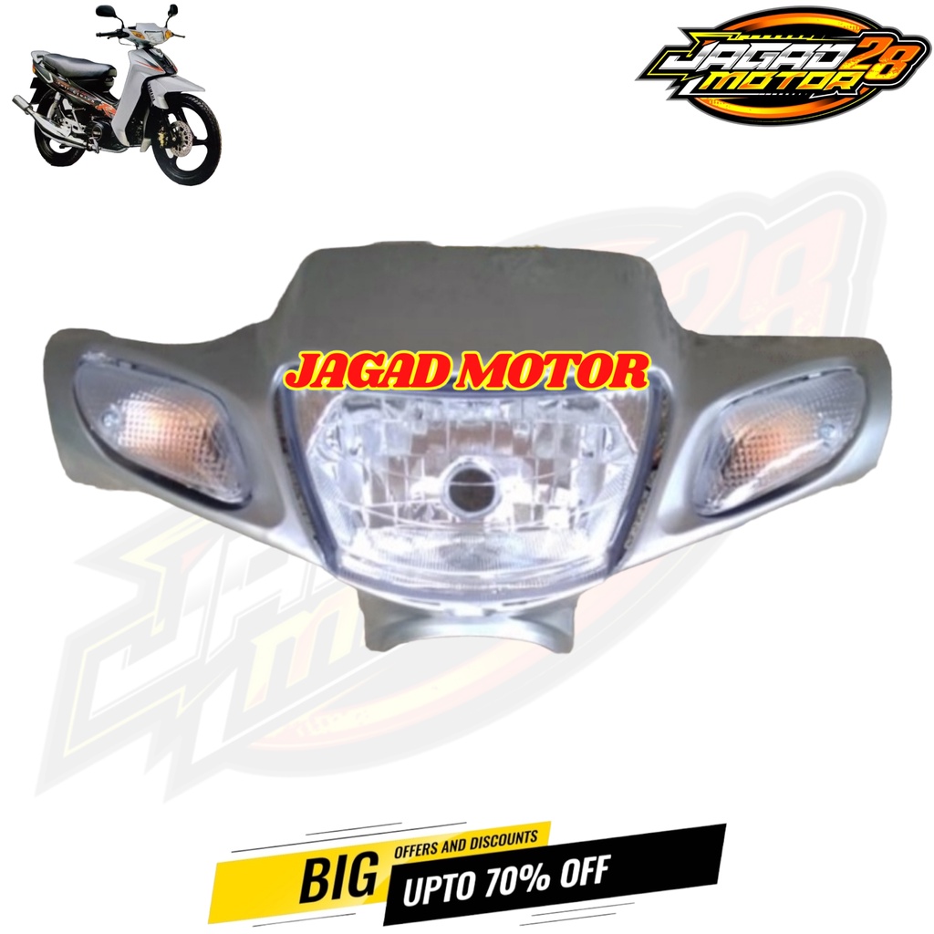 Batok Kepala Depan Set Lampu Depan Dan Sen Yamaha Fizr Fiz R Silver / Batok Kepala Depan Yamaha Fizr Fiz R Silver Plus Lampu Depan Dan Sen / Batok Kepala Depan Yamaha Fizr Fiz R Silver Set Lampu depan dan Sen Depan