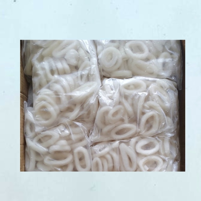 Cumi Ring Frozen Ukuran Besar Kemasan 1kg (Calamari Beku)