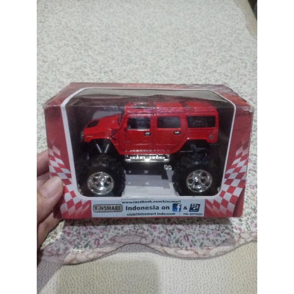 mobil diecast hummer merah kinsmart