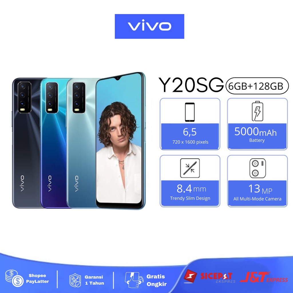 VIVO Y20s G HP MURAH/Handphone RAM 8GB+256GB/5000 mAh/13 MP/6,5 Inches/13 MP  HANDPHONE
