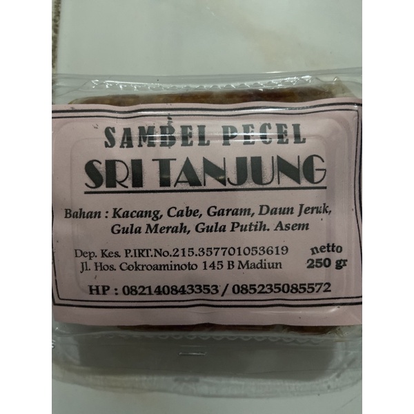 

sambel pecel Sritanjung 250gr