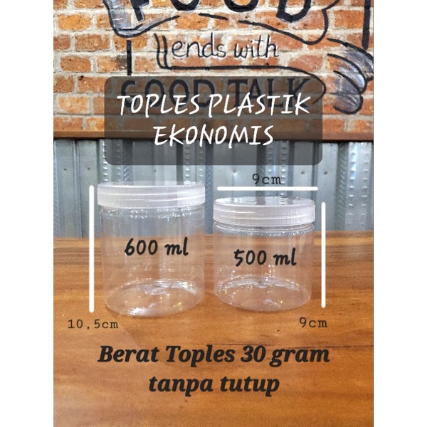 NEW TOPLES PLASTIK EKONOMIS 500ml 600ml