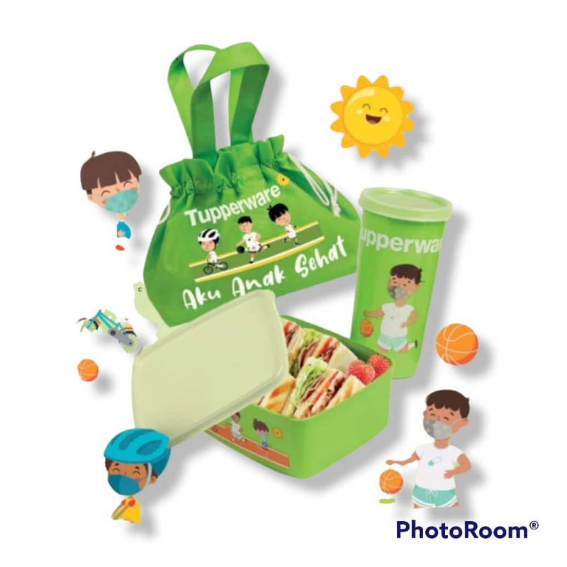 lunch set tupperware Original Anak