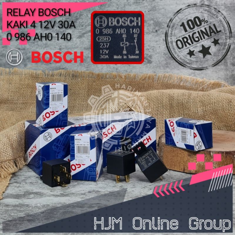 RELAY BOSCH 12V 30A KAKI 4 - RELAY KLAKSON &amp; LAMPU