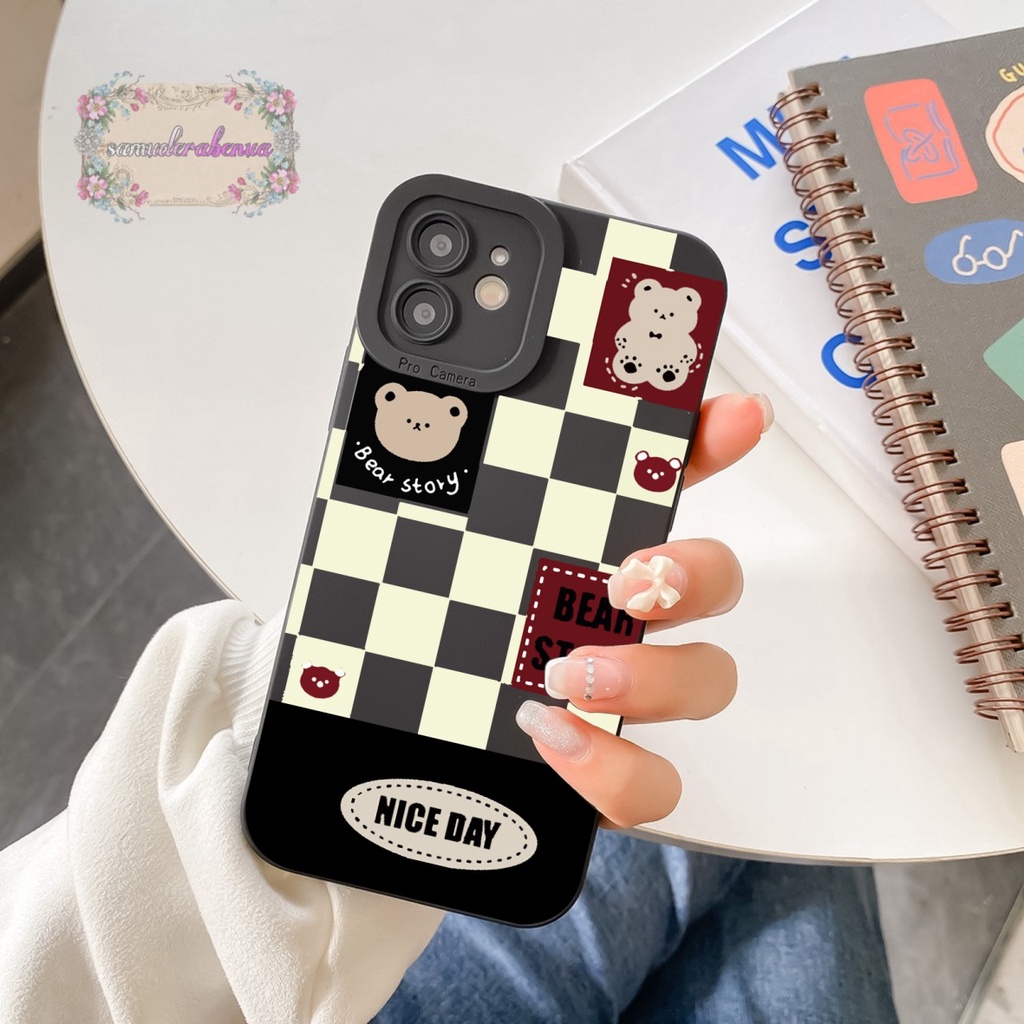 SS118 CASING SOFTCASE BEAR STORY OPPO A71 A74 A95 A76 A36 A83 F1S A59 F5 YOUTH F7 F11 RENO 4 4F F17 PRO 5 5F F19 PRO 6 7 8 7Z A96 SB4442