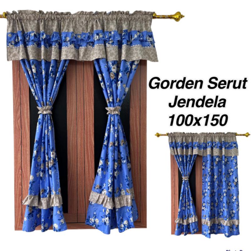 gorden jendela serut TER MURAH (motif random)