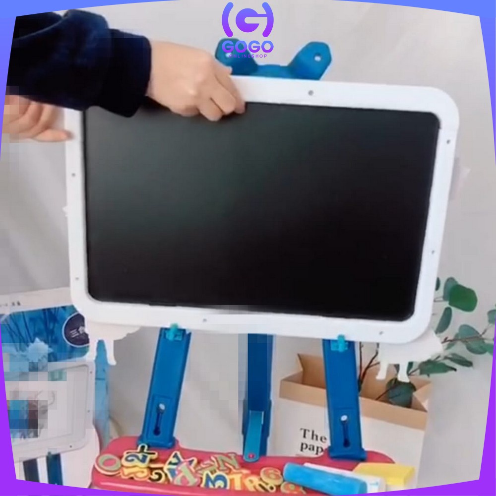 GOGO-M30-47 Mainan Learning Easel 3in1 Drawing Black &amp; White Board Magnet Anak | Papan Tulis Proyektor
