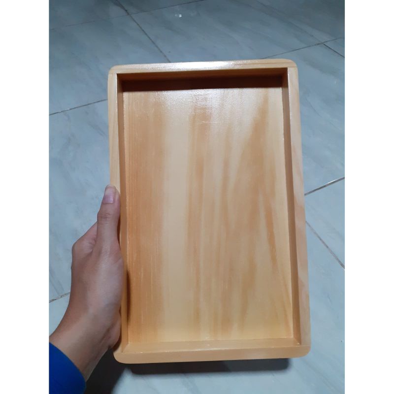 Baki Kayu/ Nampan Kayu/Nampan Roti 28x18x3cm tanpa lubang