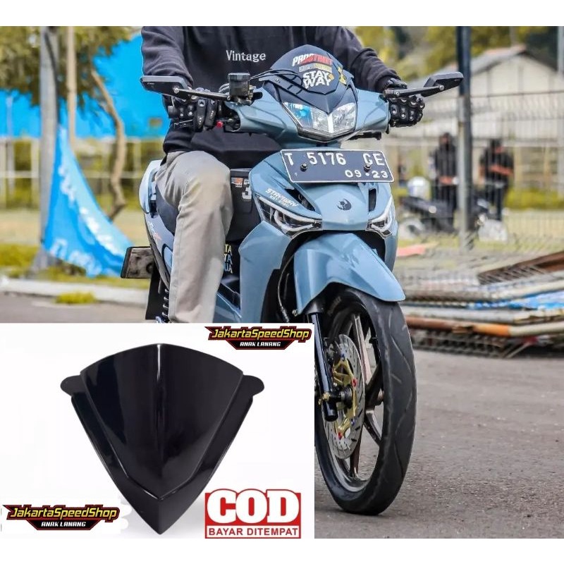 Visor honda supra x 125 lama bohlam universal bahan akrilik hitam pnp honda supra x 125