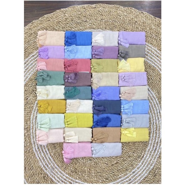 hijab napocut tassel/segi empat