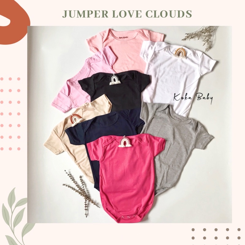 KOKA JUMPER PENDEK LOVE CLOUDS BAJU BAYI BODYSUITS