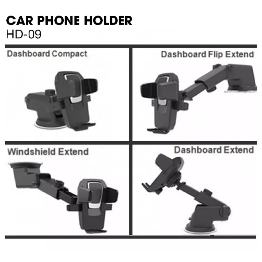 Phone Holder-Holder mobil HD 09-Car Holder Penyangga HP Handphone