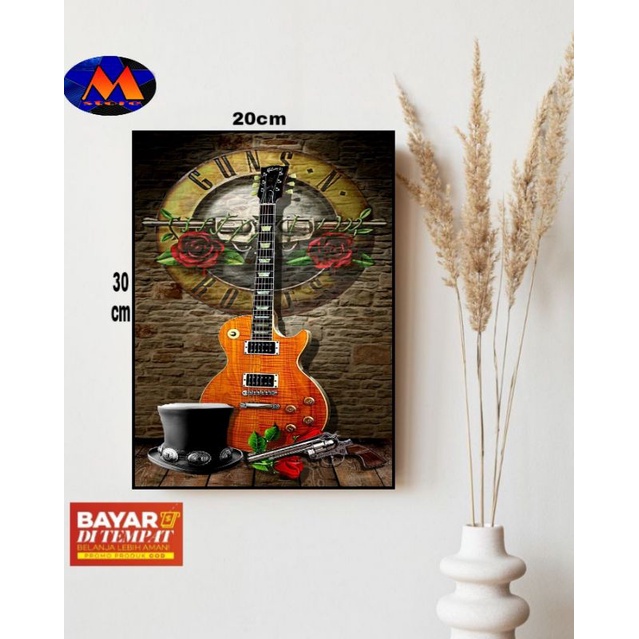 HIASAN DINDING TEMA GNR/POSTER KAYU GUNS ROSES/POSTER BAND GNR/PAJANGAN DINDING RUMAH