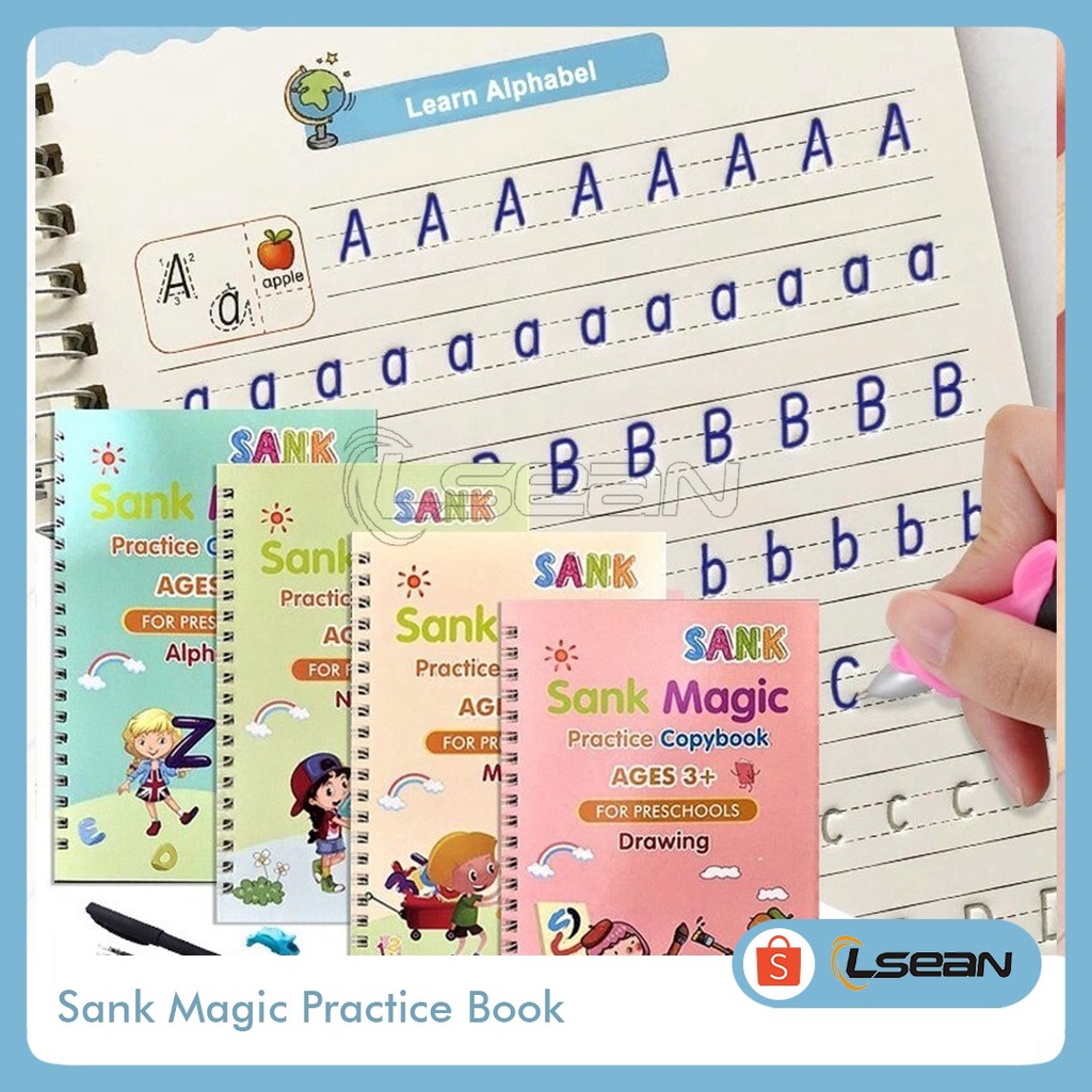 SANK Magic Practice Copybook | Buku Tulis Belajar Latihan Menulis Menggambar Anak