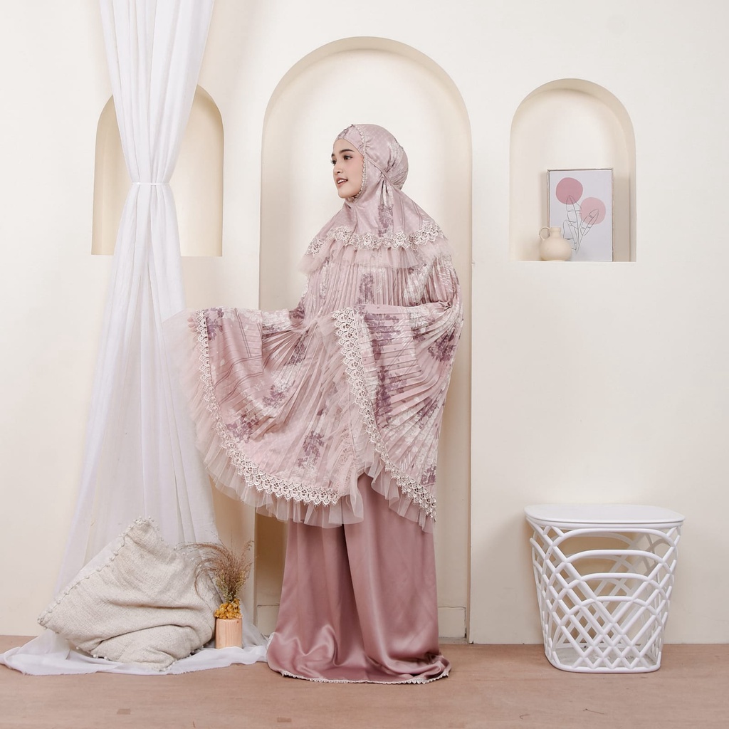 Mukena ARMANI SILK PLISKET Premium