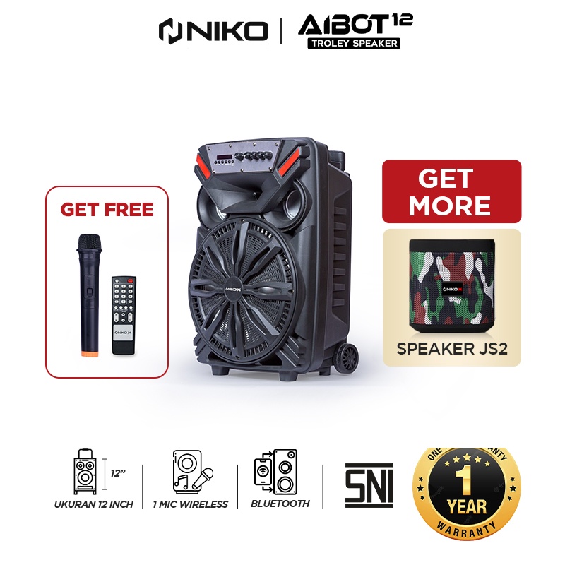 Speaker Trolley NIKO SLANK AIBOT 12 l GARANSI RESMI