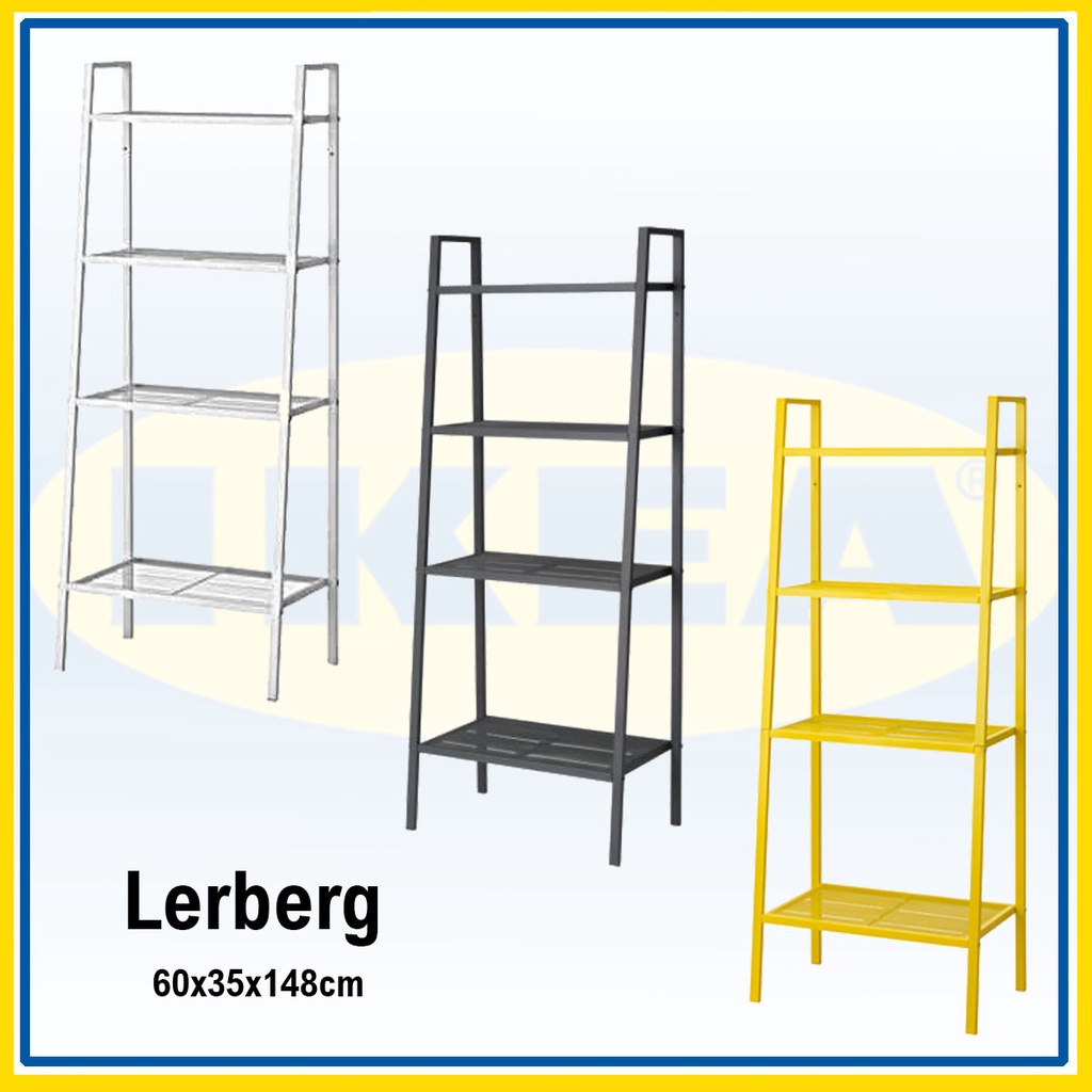 Rak Besi Serba Guna / Rak Pajangan / Rak Bunga / Rak Buku 60x35x148cm (Besar) IKEA LERBERG