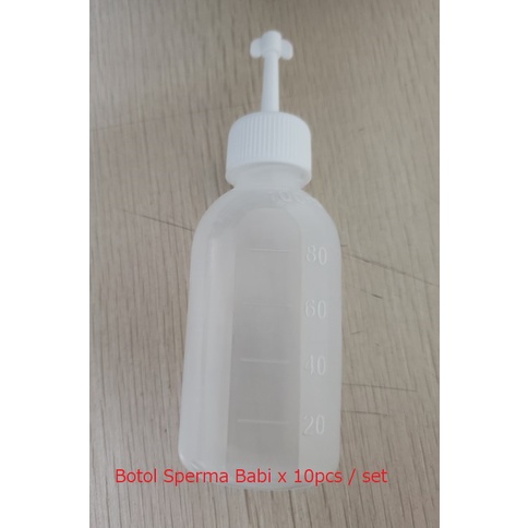 Bottle Semen Babi 10pcs - Botol Sperma Babi