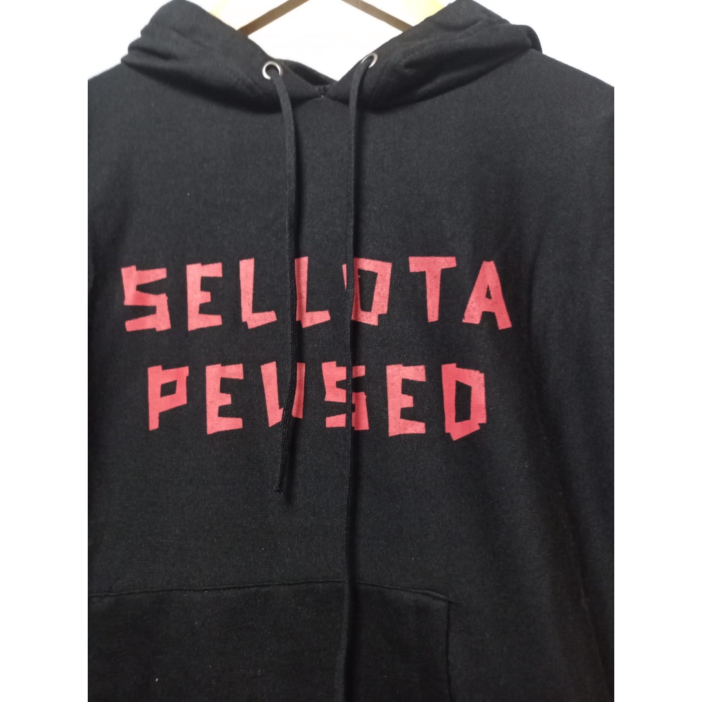 Hoodie Pria Sellota Paused  Bahan Fleece