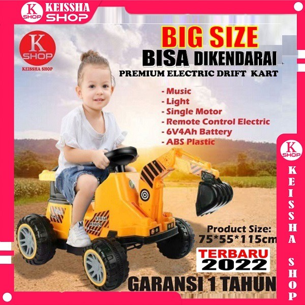 Mainan anak laki laki perempuan / Mobil Aki Eskavator Listrik