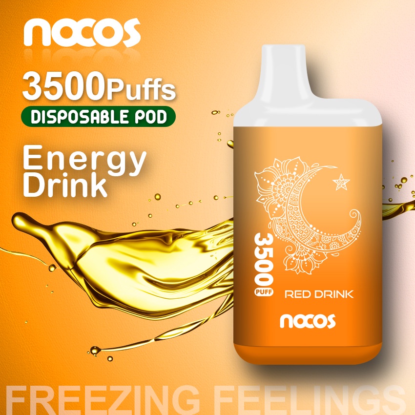 3500Puffs NOCOS vapoor sekali pakai (disposable) Energy Drink pods 650mAh 10ml [COD]