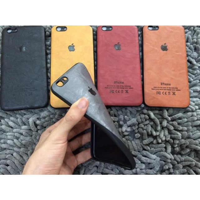 Softcase Leather Iphone 6 Plus / 6s+ Casing Jelly Case Kulit - Merah
