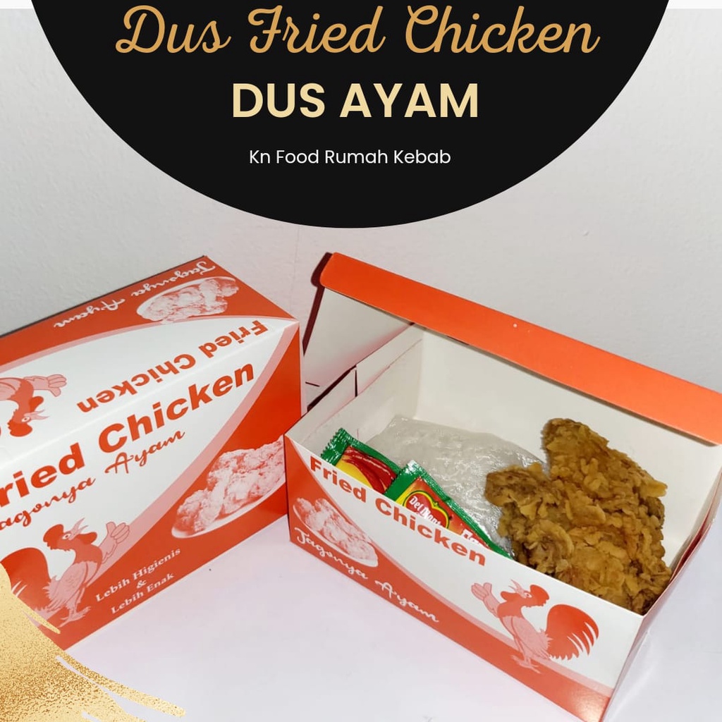 

Dus Fried Chicken 1Pack isi 100pcs - Box Ayam Fried Chicken