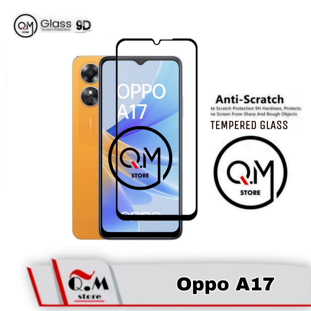 Tempered Glass Layar 9D Oppo A17 New 2022 Anti Gores  Screen Guard Pelindung Layar