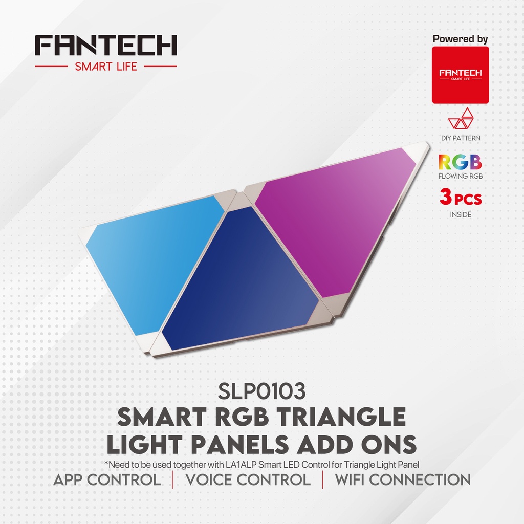 Fantech Smart RGB Triangle Light Panels ADD-ONS | SLP0103