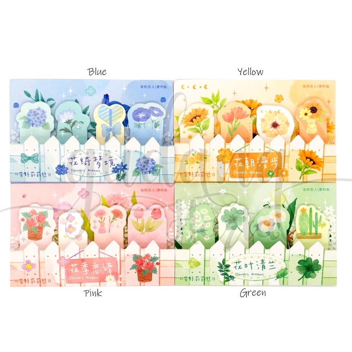 Sticky Notes Fresh Flower Notes Motif Bunga Bunga Lucu DIY GH 301165