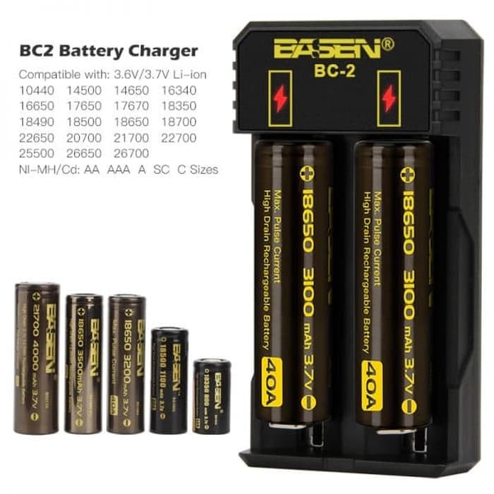 TERLARIS AUTHENTIC BASEN BC2 Fast Charging Universal Charger Battery Baterai