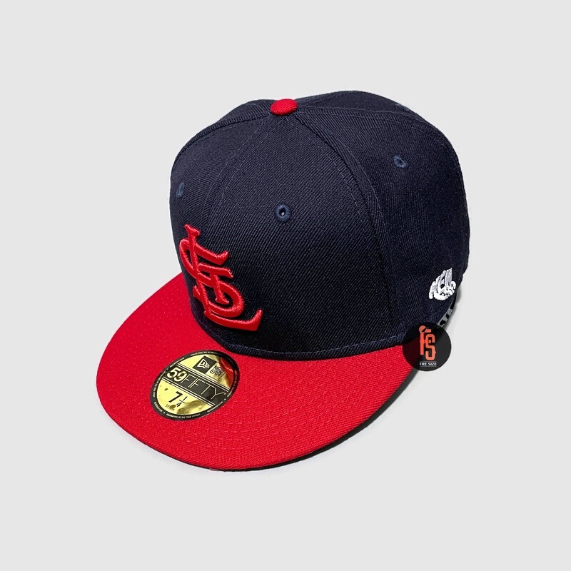 TOPI NEW ERA ORIGINAL 5950 LOGO HISTORY SAINT LOUIS CARDINALS NAVY RED