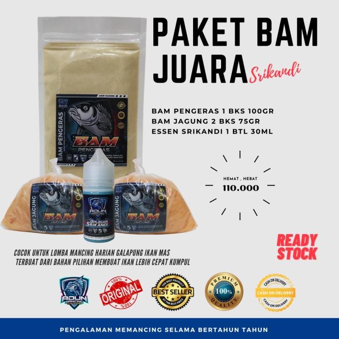 

Paket Juara Srikandi / Bam Jagung Specialis Ikan Rame & Induk