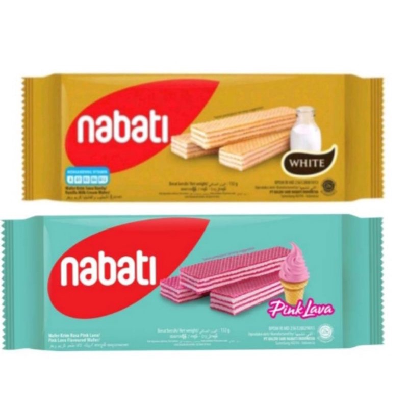 

Nabati Wafer Pink Lava 132 Gr/Nabati White Vanila 130gr