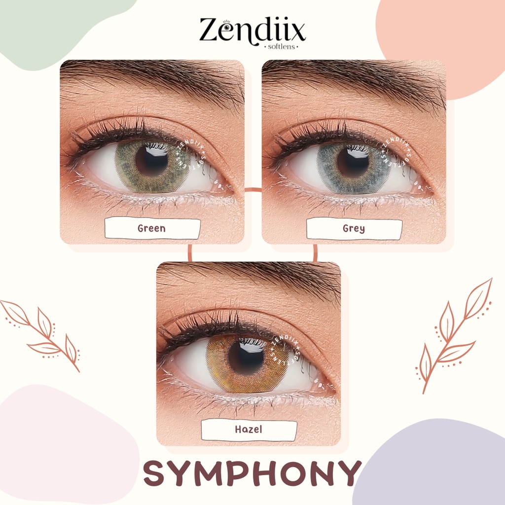 Softlens SYMPHONY Warna GREY 14mm Normal Beda Minus