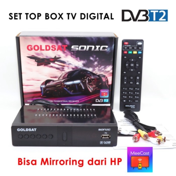 Set Top Box TV Digital GOLDSAT SONIC DVB-T2 STB Terrestrial - SET UP BOX AJA Diskon