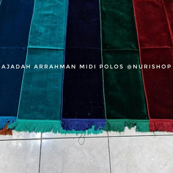 sajadah polos arrahman tanpa motif buku tebal turkiye 53x105cm