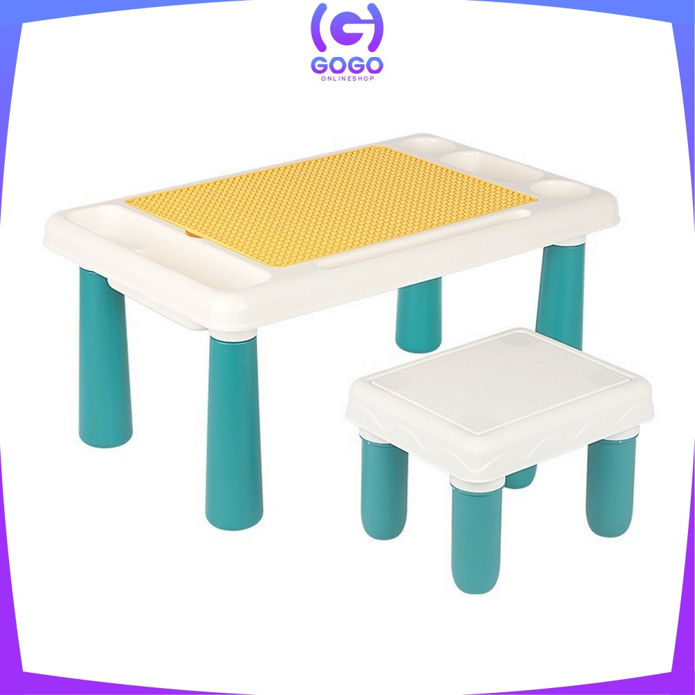 GOGO-M39 M111 Meja Belajar Anak Multifungsi / Mainan Edukasi DIY Building Block Bricks / Mainan Blok Bangunan / Mainan Bongkar Pasang Puzzle / Mainan Blok Susun / Block Mainan Anak M207