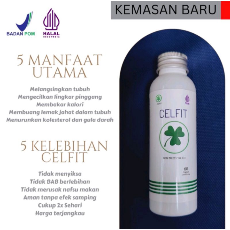 Celfit Natural Diet Herbal Pelangsing Alami 7 hari turun 2-3kg BPOM&amp; HALAL 100%