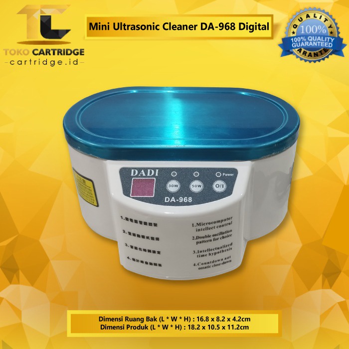 Mini Ultrasonic Cleaner DADI DA-968 + Timer Murah Pembersih Elektronik